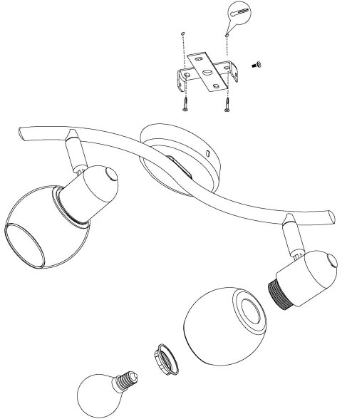 Eglo 98625 - Luce Spot POLLICA 2xE14/28W/230V