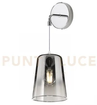 Applique bianco regolabile 1 luce cromo 1164bi-a-cr