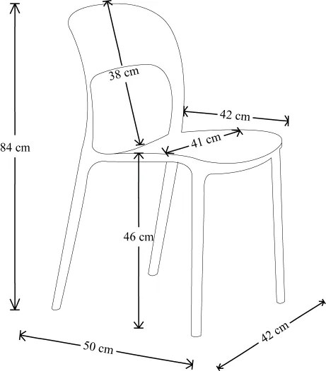 Sedia impilabile in polipropilene NATHAN bianco set 2 pezzi