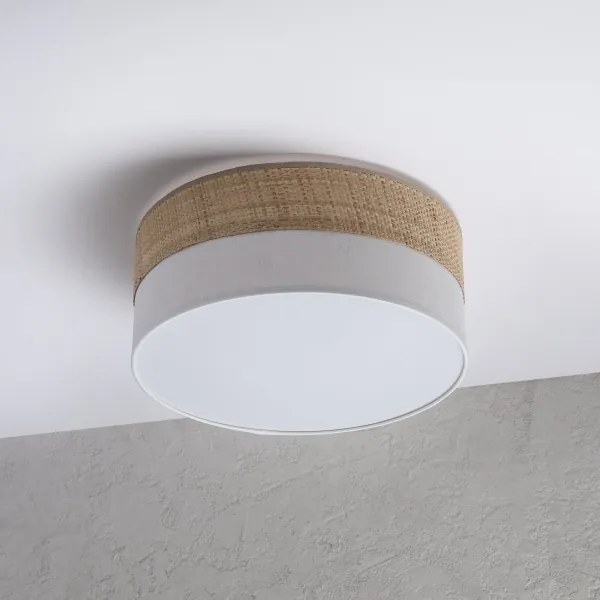 Plafoniera SIRJA DOUBLE BOHO 2xE14/15W/230V Ø 35 cm beige/bianco