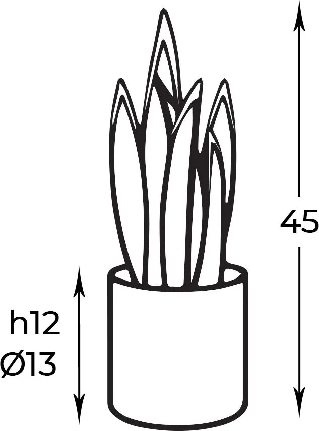 Pianta Artificiale Sansevieria H45 cm con Vaso Verde...