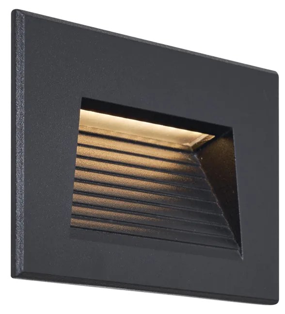 Lampada da Parete da Incasso Moderna Nera 11,5 cm incl. LED IP65 - Trem