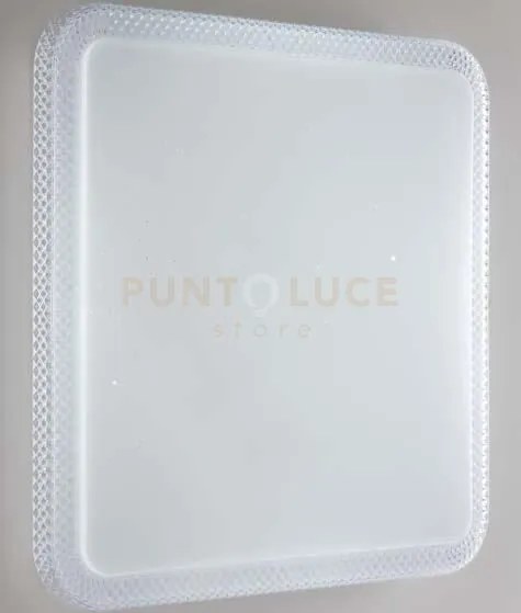 Plafoniera led pixel quadrata bianca 24w 2460lm cct 3000k 4000k 650...