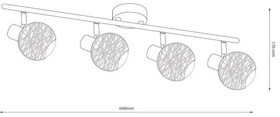 Faretto DEX 4xE14/10W/230V beige/crema