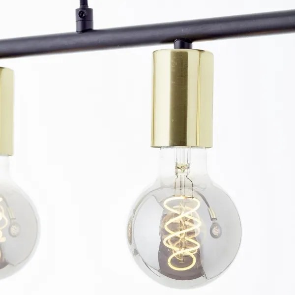 Brilliant - Lampadario a sospensione con cavo KERRY 5xE27/40W/230V nero/ottone