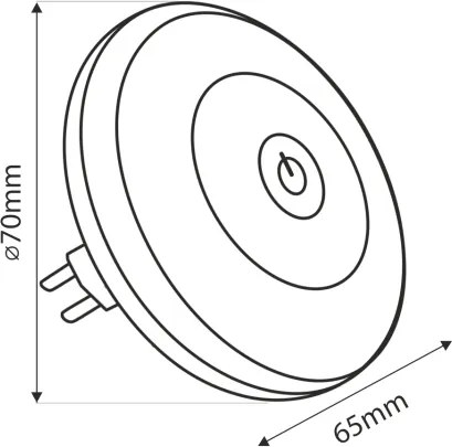 LED RGBW Luce notturna LED/1W/230V bianco