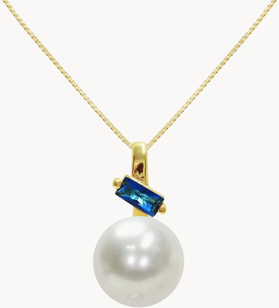 Collana in argento fatta a mano placcata in oro Mist