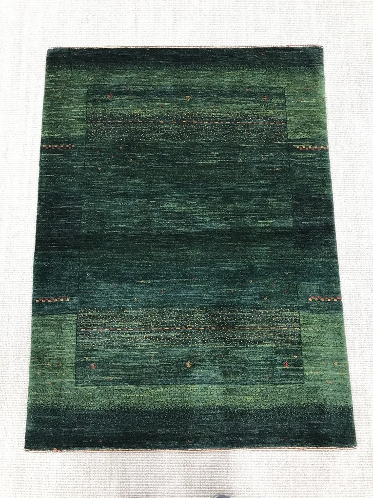 Loribaft Tappeto persiano 100 x 140 Verde (Iran) Annodato A Mano