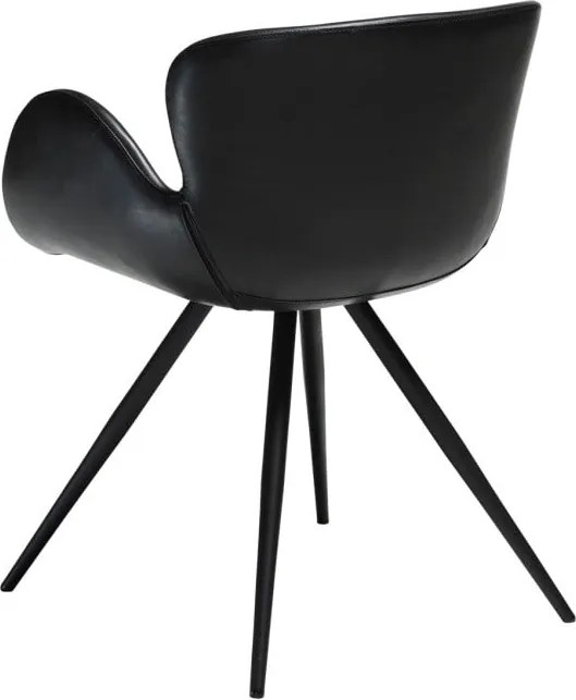 Sedia da pranzo nera in imbottito con braccioli Gaia – DAN-FORM Denmark