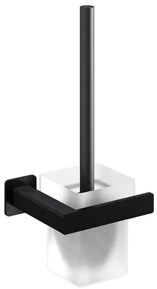 OMNIRES NL80620BL - Porta scopino WC da parete NELSON nero opaco