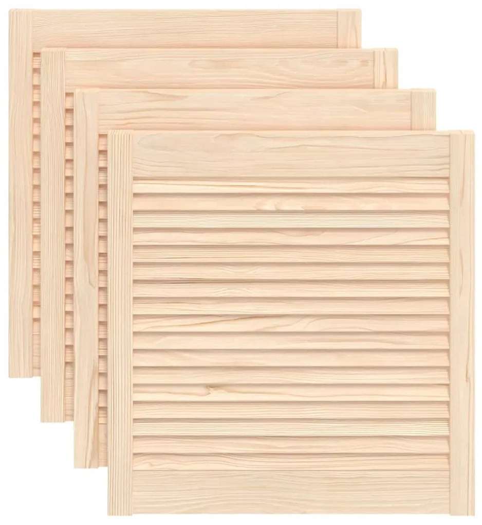 Ante Con Design A Lamelle 4 Pz 61,5x59,4 Cm İn Legno Di Pino /