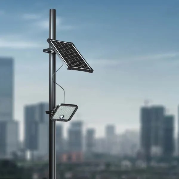 Faro solare LED 30W 6,4V 4000K con sensore