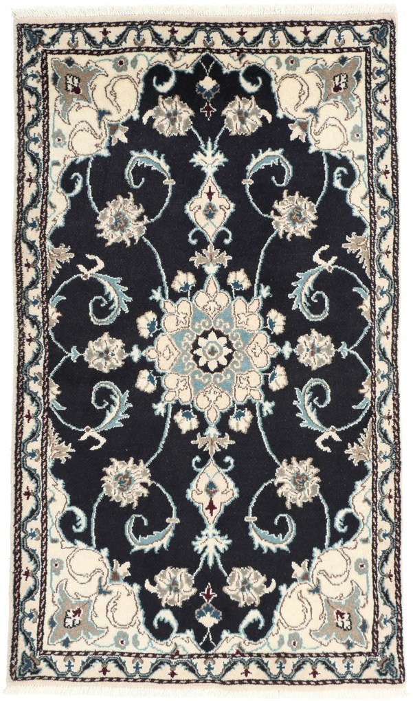 Nain Tappeto persiano 90x160 Blu (Iran) Annodato A Mano