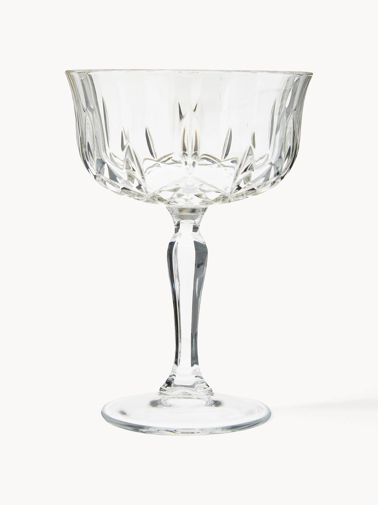 Set di 6 coppe champagne con motiv in rilievo Opera