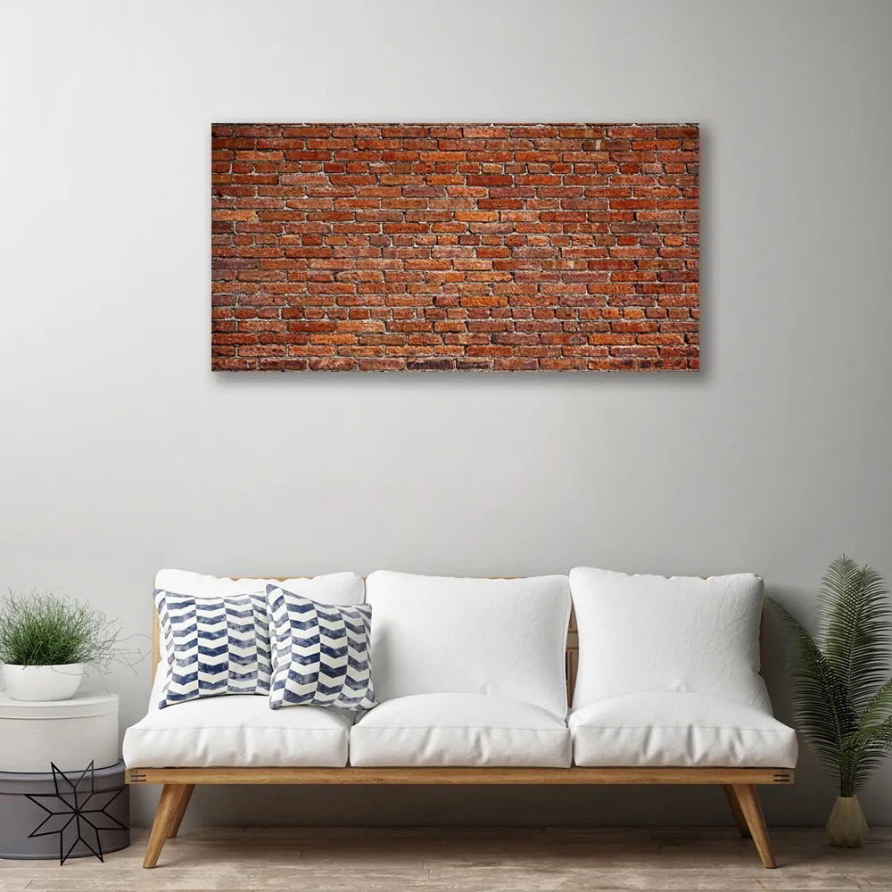 Quadro su tela Muro Di Mattoni Sul Muro Di Mattoni 100x50 cm