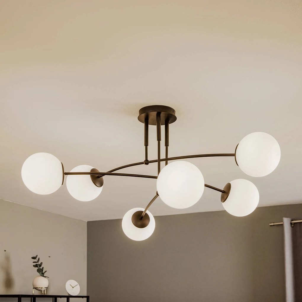 EMIBIG LIGHTING Plafoniere Pregos 6 in nero, 6 luci
