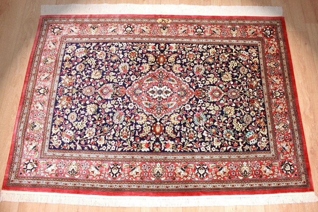Ghom Tappeto 110x160 (Iran) Annodato A Mano