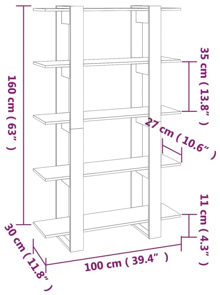 Libreria/Divisorio Bianco 100x30x160 cm