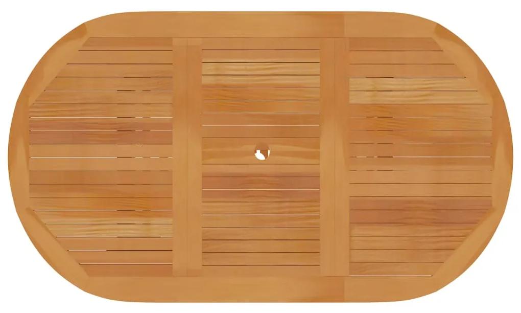 Tavolo da Giardino 150x90x75 cm in Legno Massello di Teak