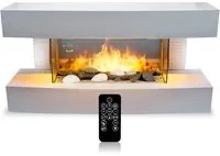 Classic Fire Caminetto Elettrico Toronto 2000W Stufa Elettrica LED e Telecomando