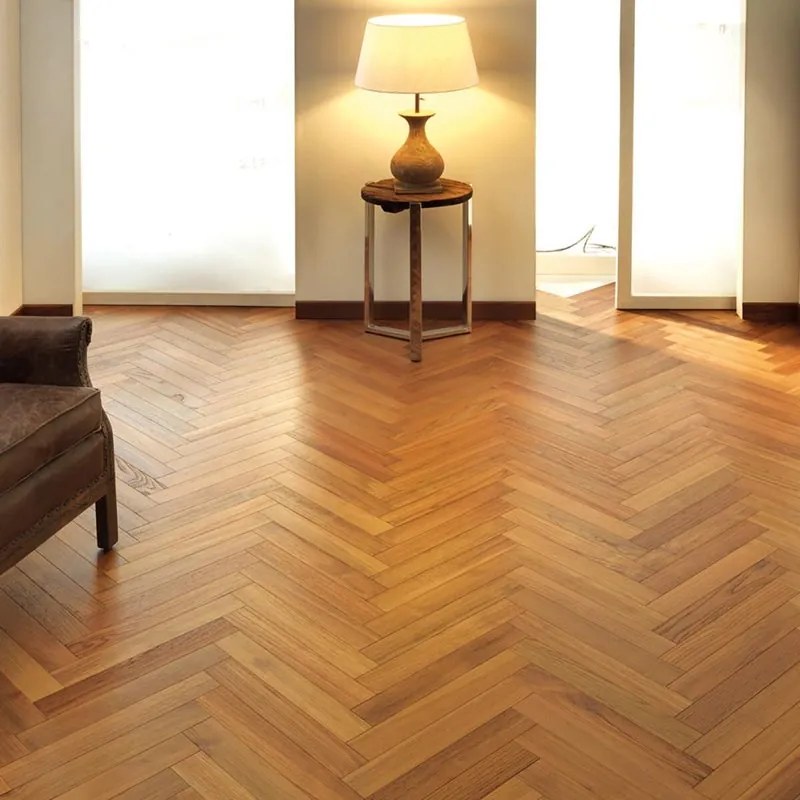 Parquet massello S in teak spazzolato sp. 10/10 mm NaturaFloor Double 1.89 m²