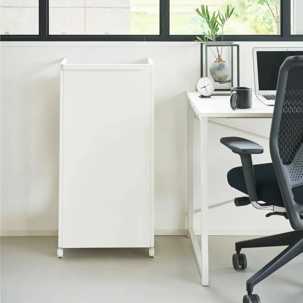 Carrello portaoggetti bianco in metallo 42x84,5x32 cm Tower – YAMAZAKI