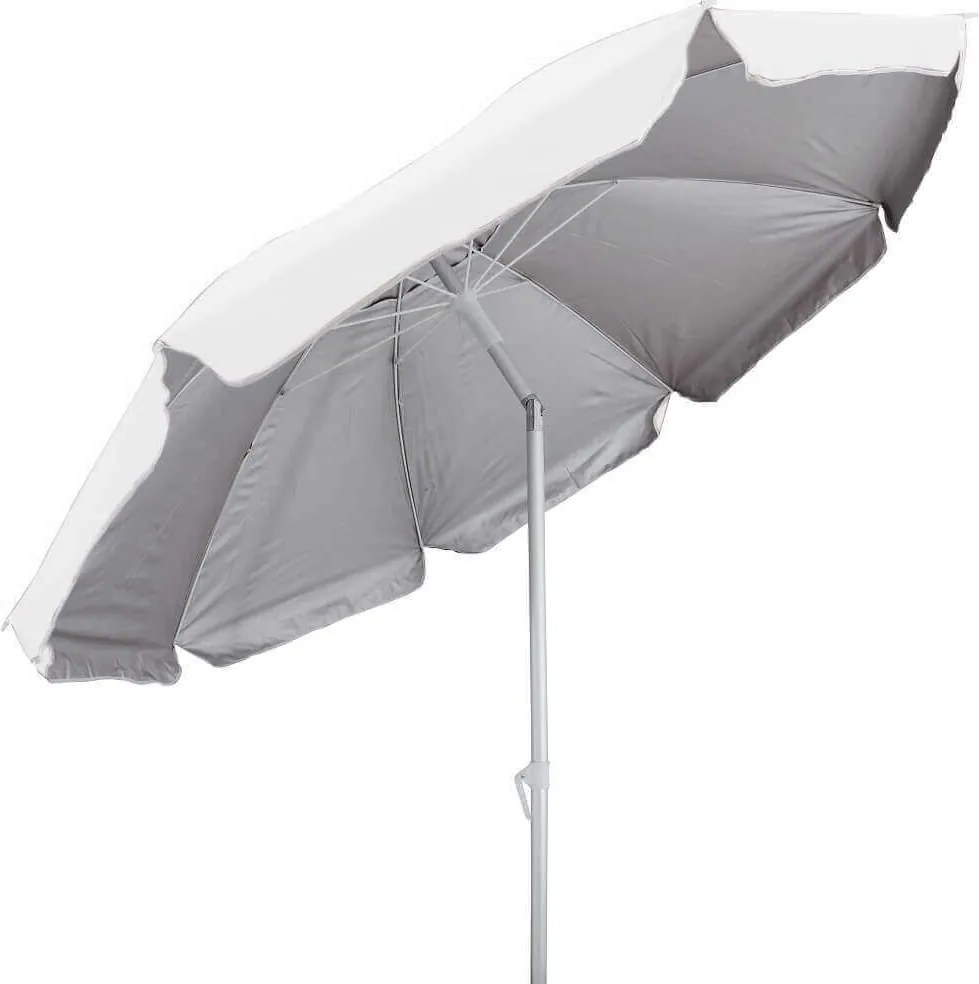 Ombrellone da spiaggia in alluminio colore bianco