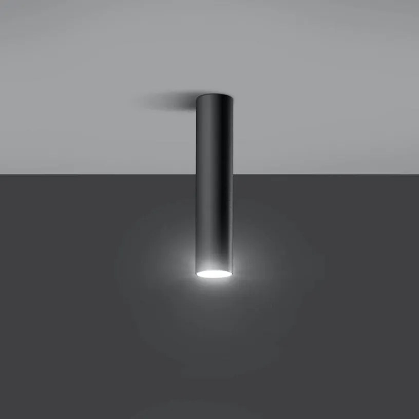 Plafoniera da soffitto in Acciaio LAGOS GU10 Nera da interno