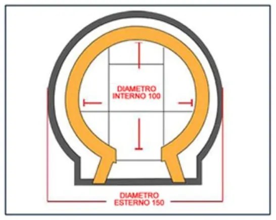 Forno a legna Artigianale Per Pizze Diametro Interno 100 cm completo di base