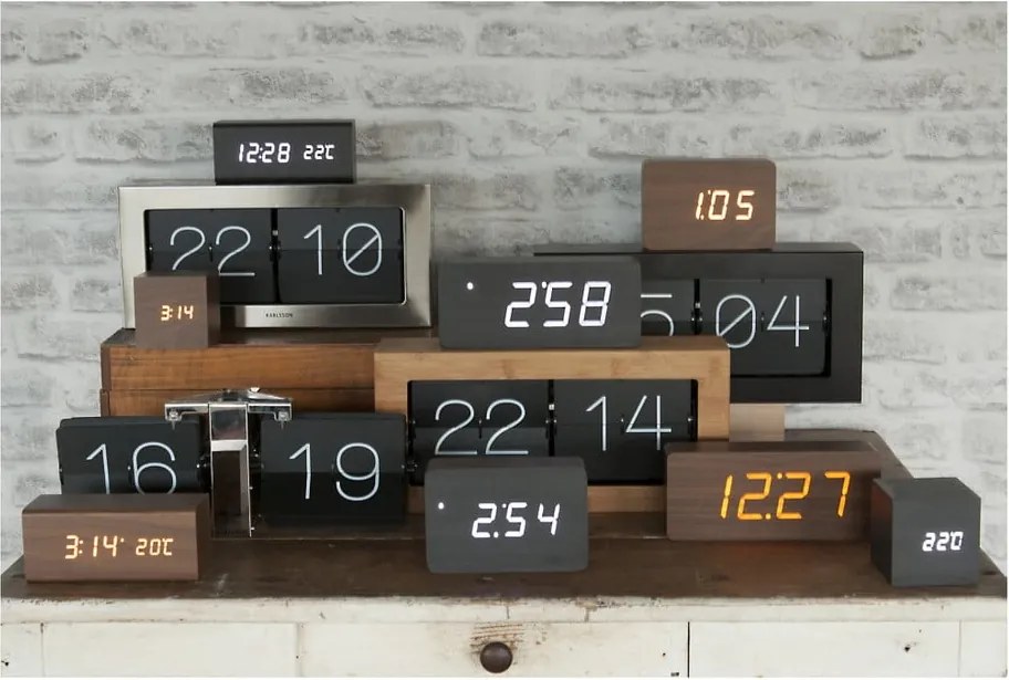 Sveglia nera , 8 x 8 cm Mini Cube - Karlsson