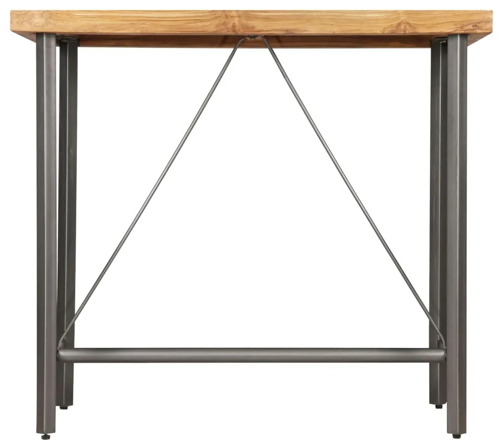 Tavolo da bar teak in massello rigenerato 120x58x106 cm