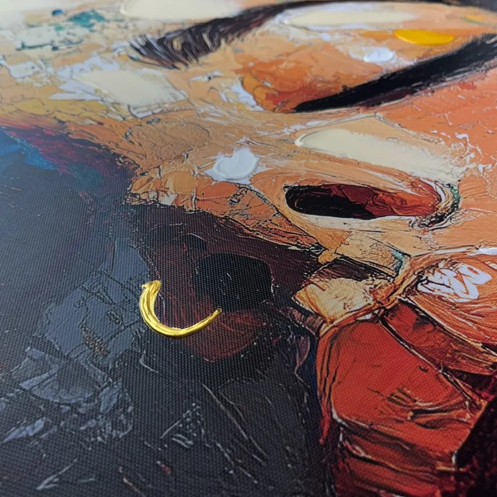 Quadro con elementi dipinti a mano 70x100 cm Vivian – Styler