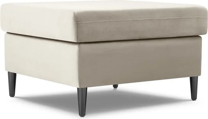 Pouf Kyoto in velluto con gambe nere