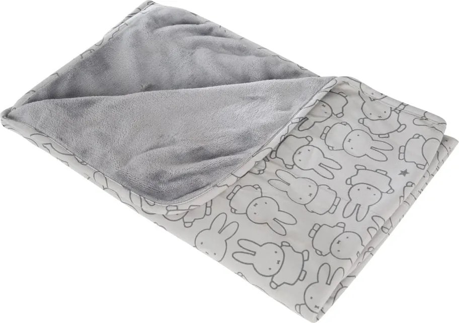 Coperta per neonato in cotone grigio 80x80 cm Miffy - Roba