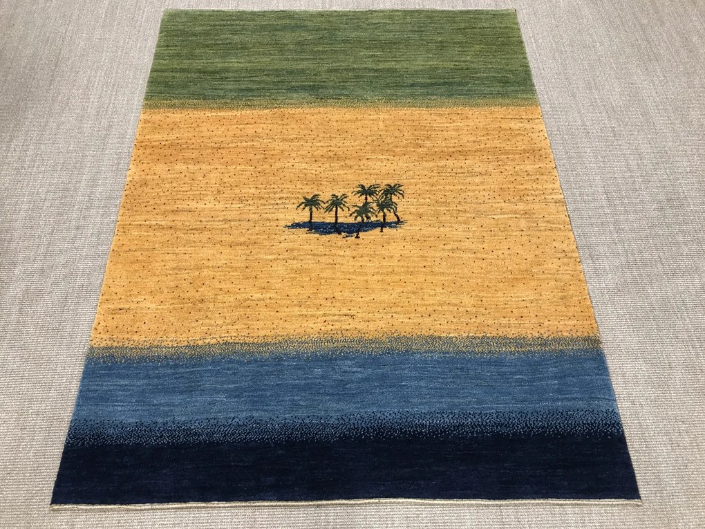 Loribaft Tappeto persiano 150 x 200 Giallo (Iran) Annodato A Mano