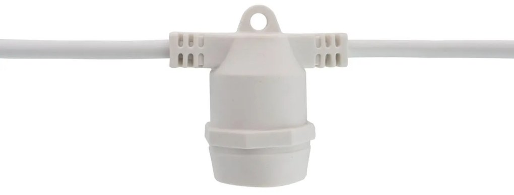 Catenaria da 10m IP65 con 10 Portalampada E27 Bianco