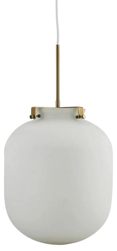 Tikamoon - Lampadario in vetro bianco Ball da 30 cm