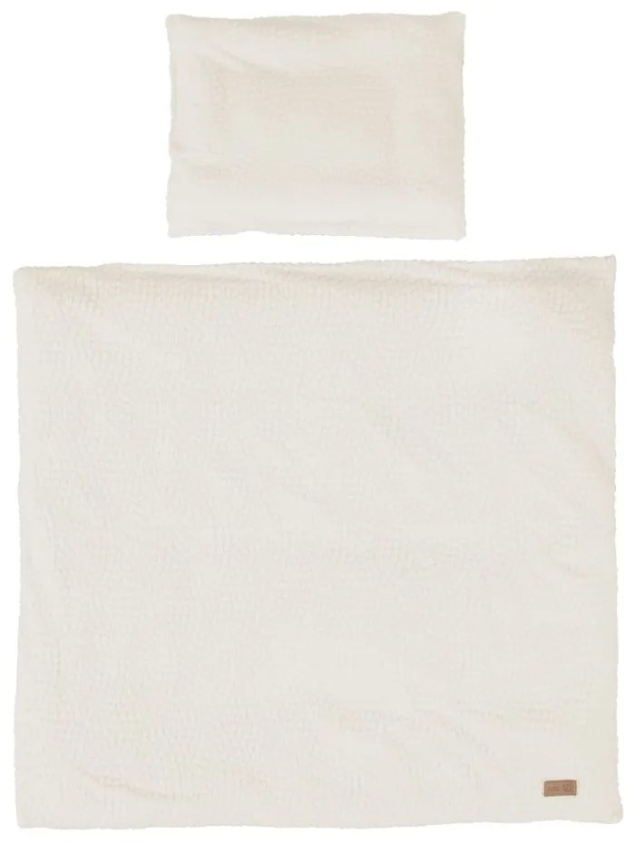 Set copripiumino e federa da bambini color crema per culla 80x80 cm Seashells – Roba