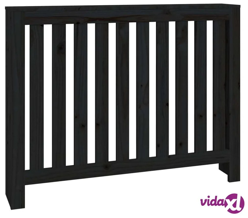 vidaXL Copertura Termosifone Nera 108,5x19x84cm Legno Massello di Pino