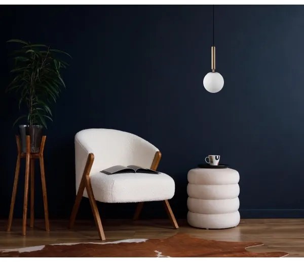 ITALUX PND-2324-1 GD+OPA - Lampadario a sospensione con filo RAVENA 1xE27/10W/230V nero/oro