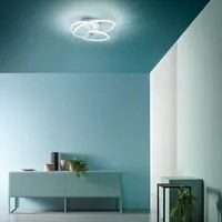 Plafoniera Moderna Diva Alluminio Bianco Satinato 1 Luce Led 42W