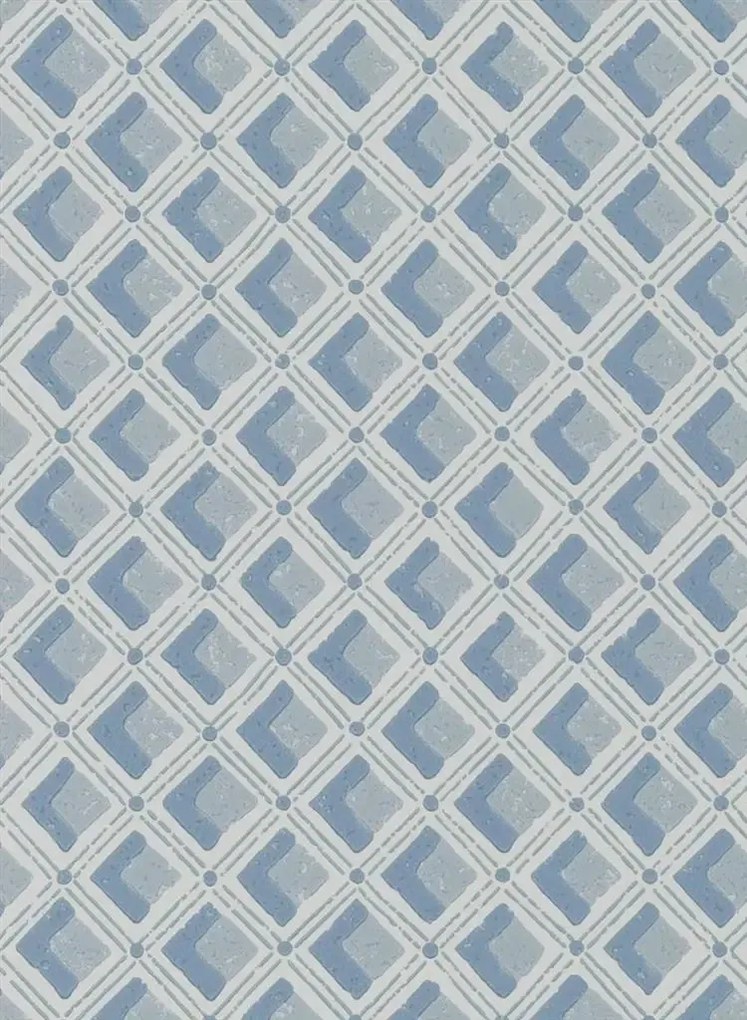 Designers Guild Tapete Amsee Geometric - Slate Blue