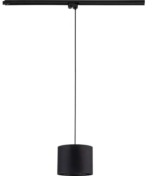 Lampadario su filo per sistema a binario TRACER 1xE27/15W/230V diametro 20 cm nero