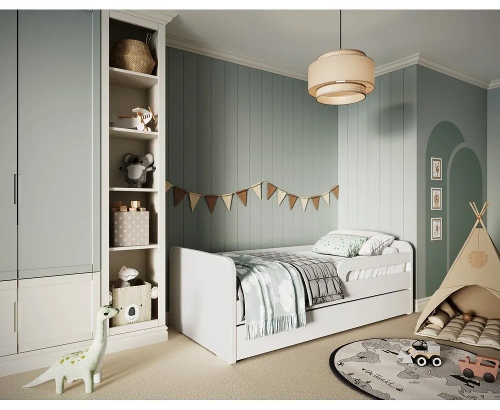 Letto da bambini bianco con rete inclusa 80x200 cm Duuli – ELTAP