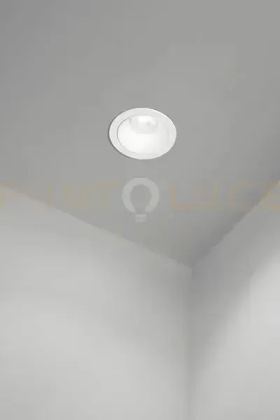 Oasis faretto in alluminio bianco opaco 1 luce attacco gu10 d.9cm ip20
