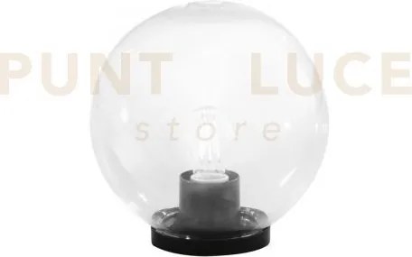 Lumetto polly sfera trasparente montatura nera 1 luce attacco e27 i...