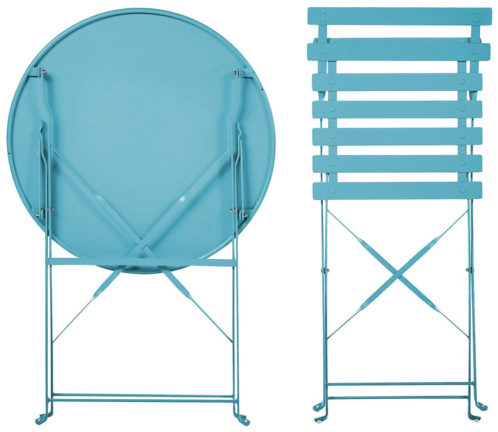 Set da balcone acciaio blu FIORI Beliani