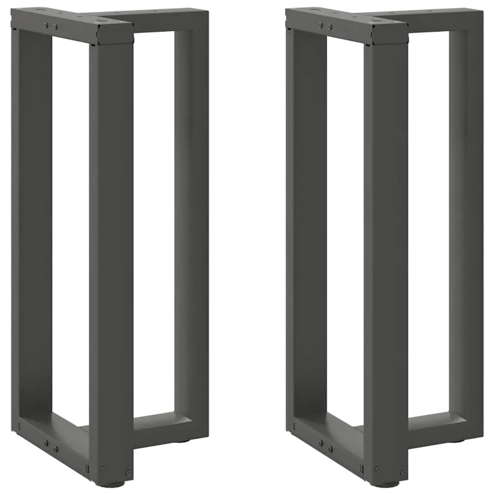 Gambe Tavolo Bar Forma T 2 Pz Antracite 50x35x(90-91)cm Acciaio /