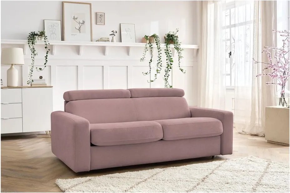 Divano rosa allungabile 195 cm Monaco – Bobochic Paris