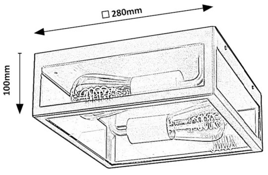Rabalux 7070 - Plafoniera da esterno ZATON 2xE27/60W/230V IP23